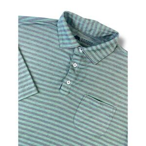 ONWARD RESERVE‎ Mens Performance Polo Shirt Medium Stripe Stretch Pocket Preppy